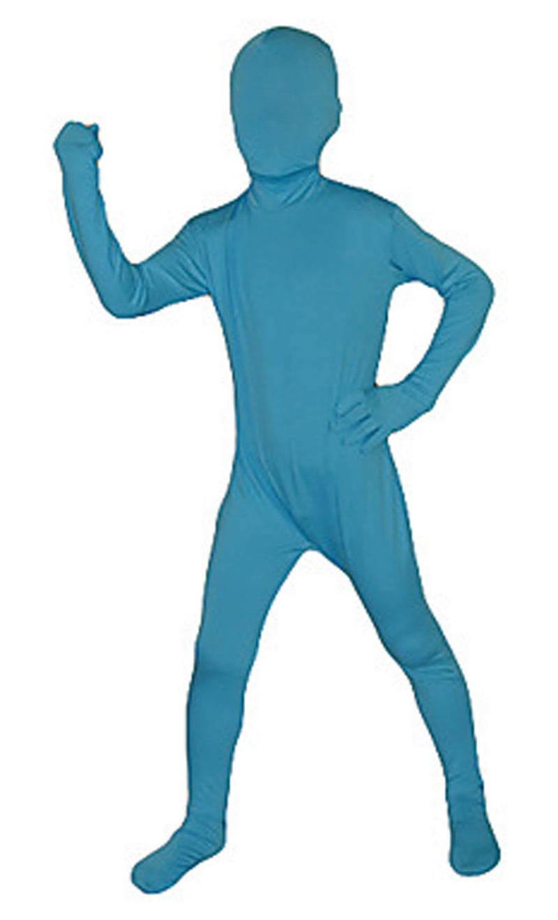 Seeksmile Kids Costume Full Body Zentai Suit (Large, Sky Blue) - Image 2
